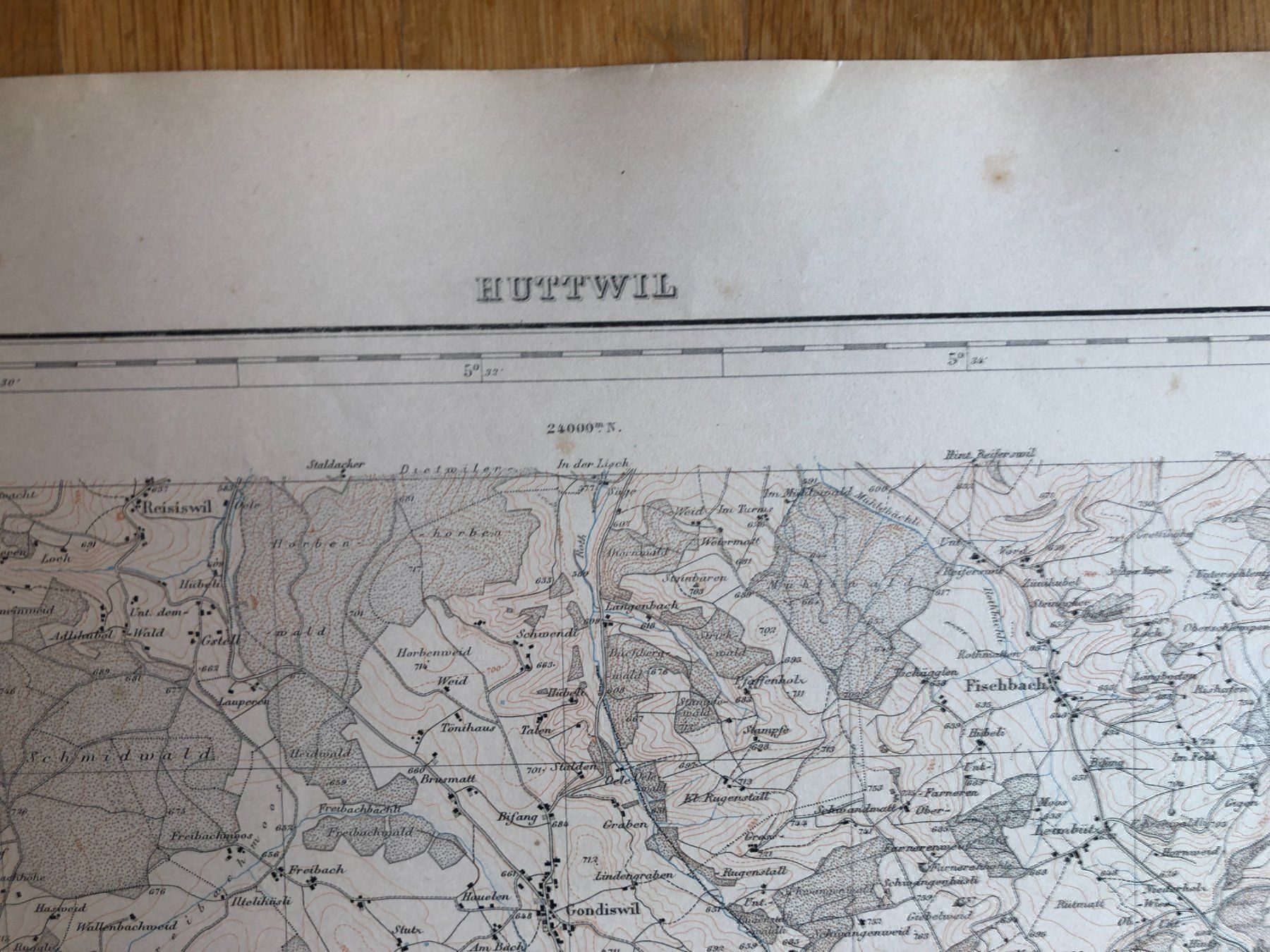 Landkarten & Atlanten: Siegfriedatlas Bl. 181: Huttwil 1886 – Gebraucht aus Zürich von allp 2
