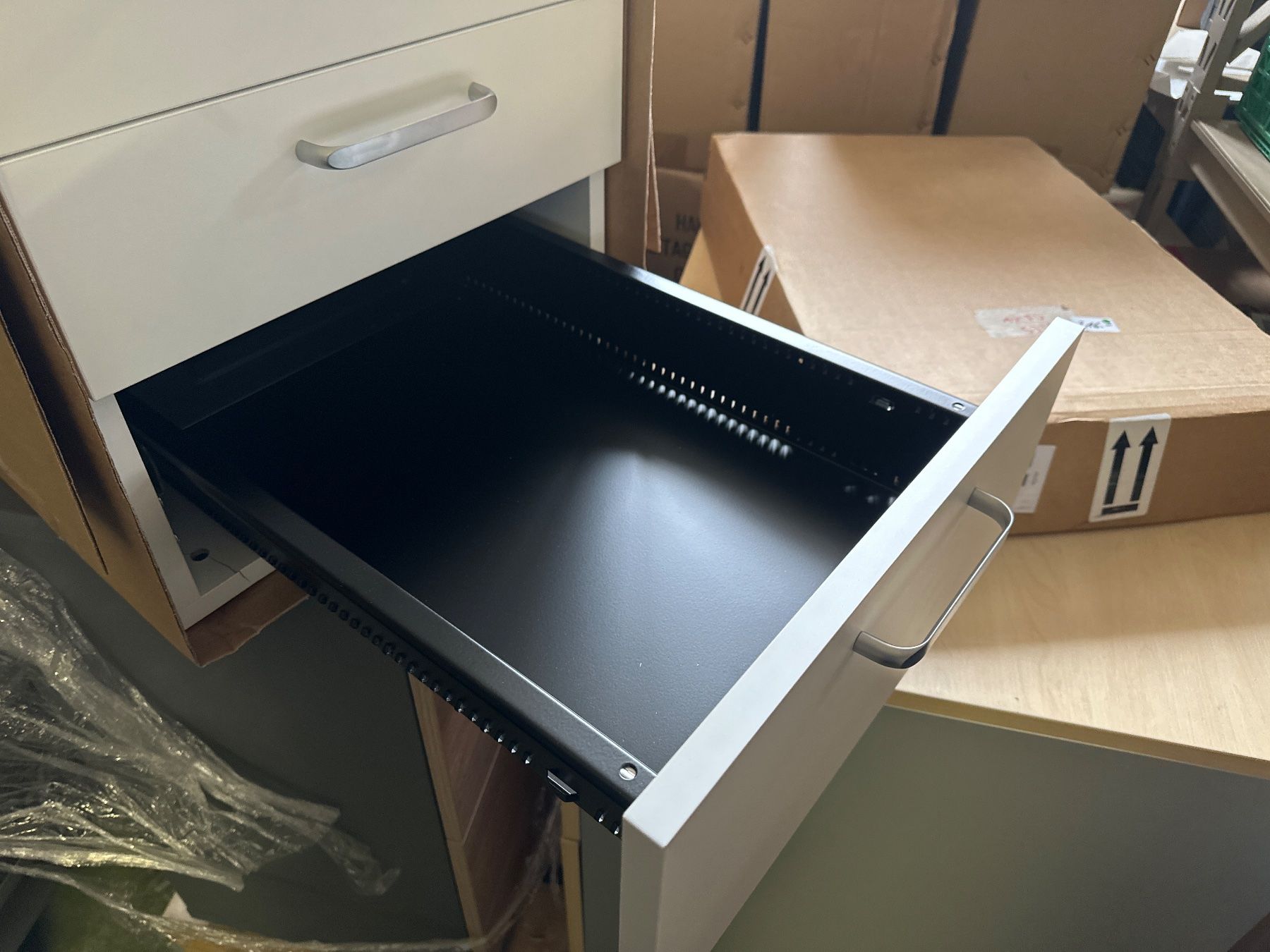 Korpus: neuer Rollcontainer, 4 Schübe, Griff rund, weiss/weiss – Neu (gemäss Beschreibung) aus Necker von liq24 6