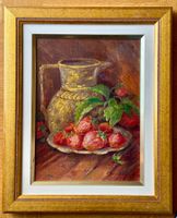 Olga Derendinger-Roux – Stillleben Erdbeeren - ∫
