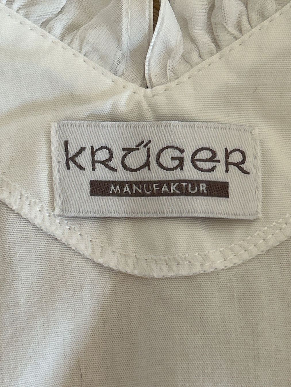 Krüger Camicette: Krüger Manufaktur Dirndlbluse weiss Gr.36 – Usato da Brunnen venduto da Nala2929 6