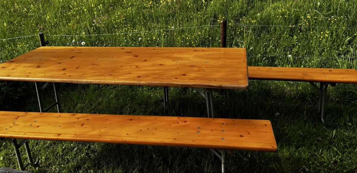 Set di tavolo e panche: Party Garnitur Tisch und 2 Bänke – Usato da Steffisburg venduto da nikita009 1