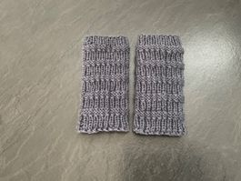 Handgestrickte Pulswärmer Amedisli Grau