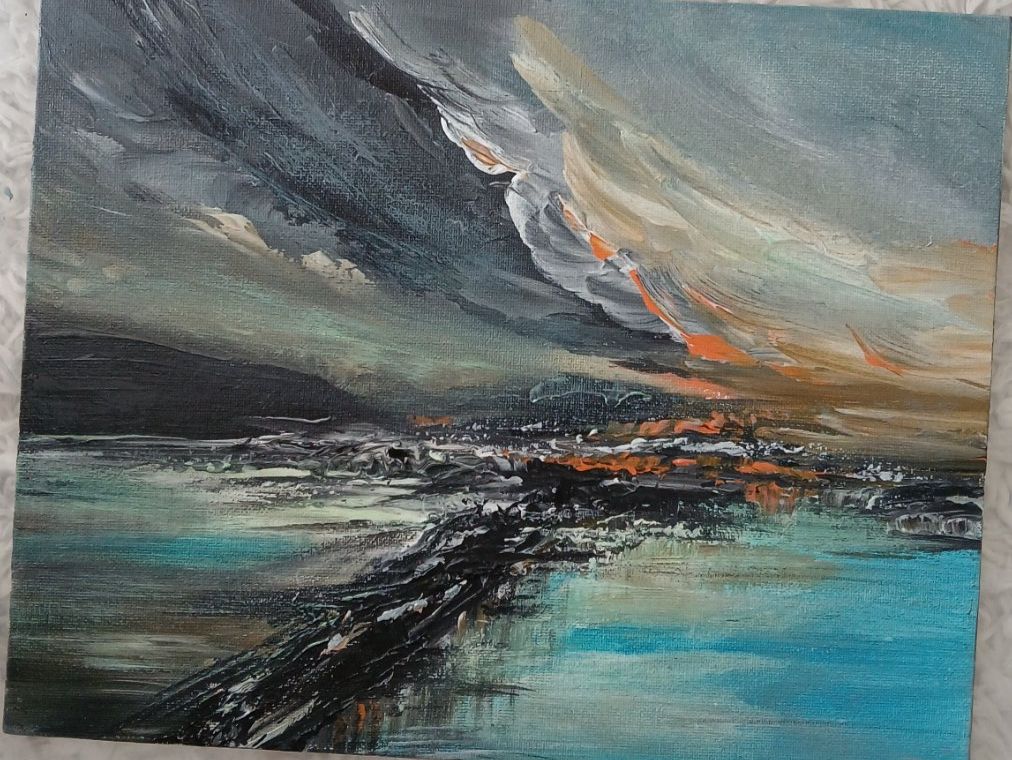 Dipinti: Landschaft mit Texturen 30x20cm – Nuovo e nell'imballaggio originale da Beinwil am See venduto da Superchance 1