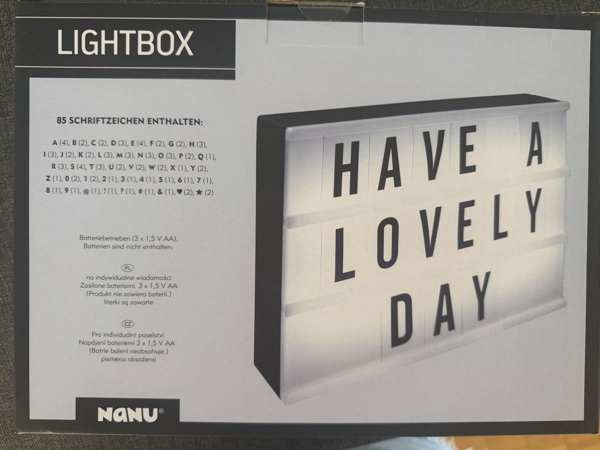 Alle Dekorationen: Lightbox von Nanu – Neu und originalverpackt aus Rorschach von Tonia91 1