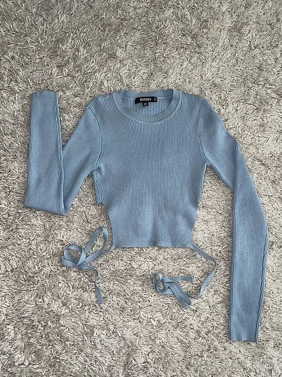 Maglioni & Felpe: Missguided Light Blue Cropped Ribbed Sweater - Size 10 – Usato da Herrliberg venduto da jes_ytm2 1