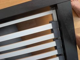 Bett MALM Ikea schwarz inkl Bettkopfteil mit Stauraum