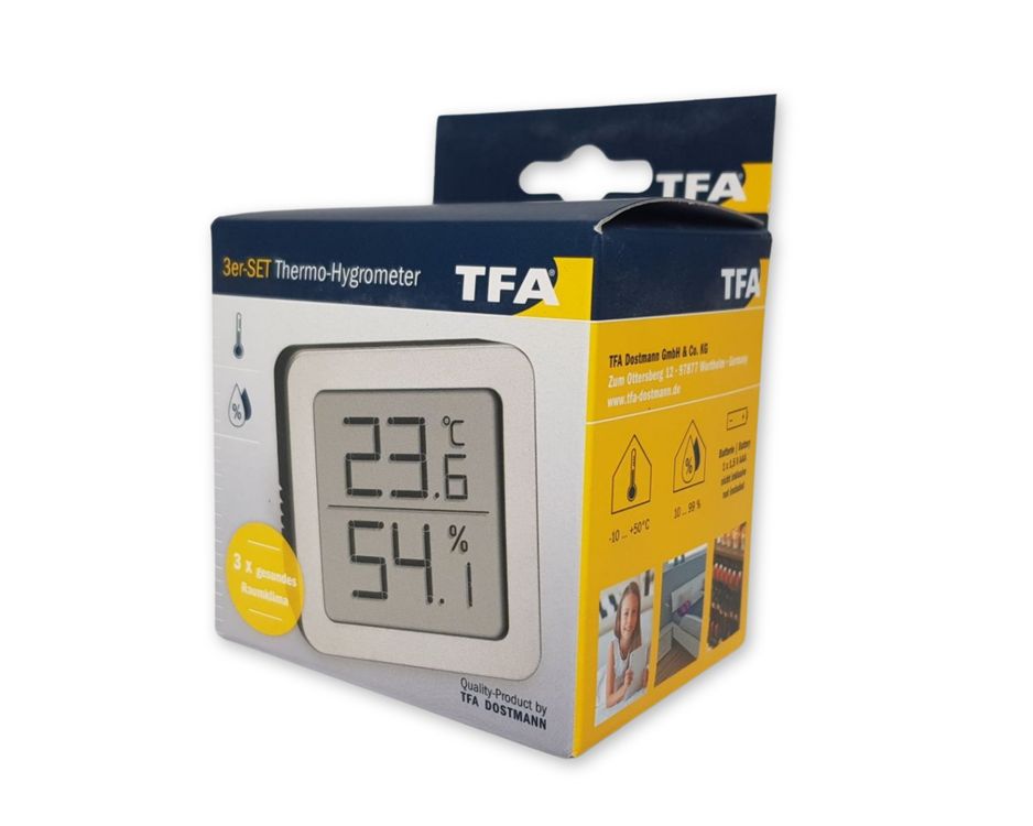 Draadloze thermo-hygrometer met 3 zenders KLIMA@HOME