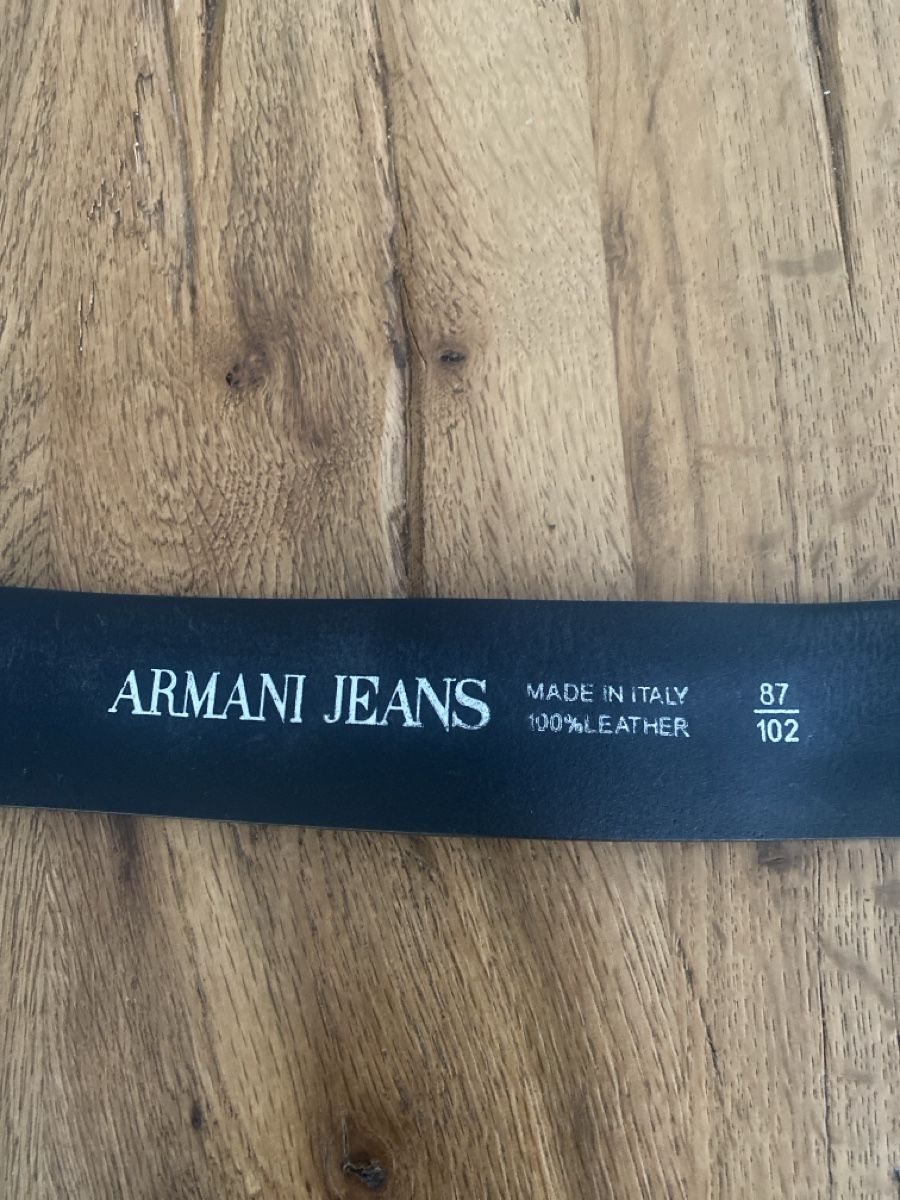 Armani Cinture: Ledergürtel Armani Jeans, schwarz, Grösse 87 – Usato da Birmenstorf AG venduto da Midget0 3