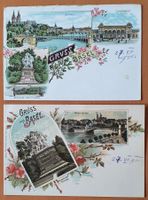 Gruss aus Basel 1900 - 2 Ansichtskarte