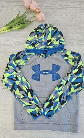 Under Armour Hoodie, Grau/Blau, Gr. YLG