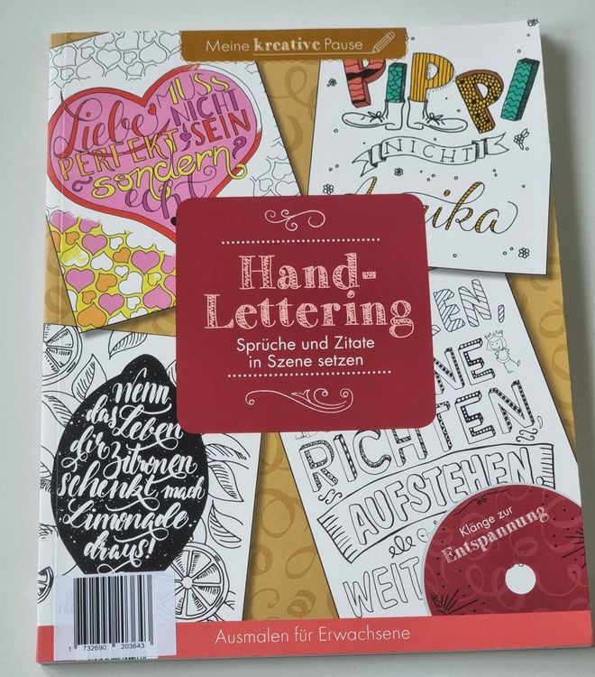 HANDLETTERING Vorlagen / Sprüche zum Ausmalen für Erwachsene Kaufen