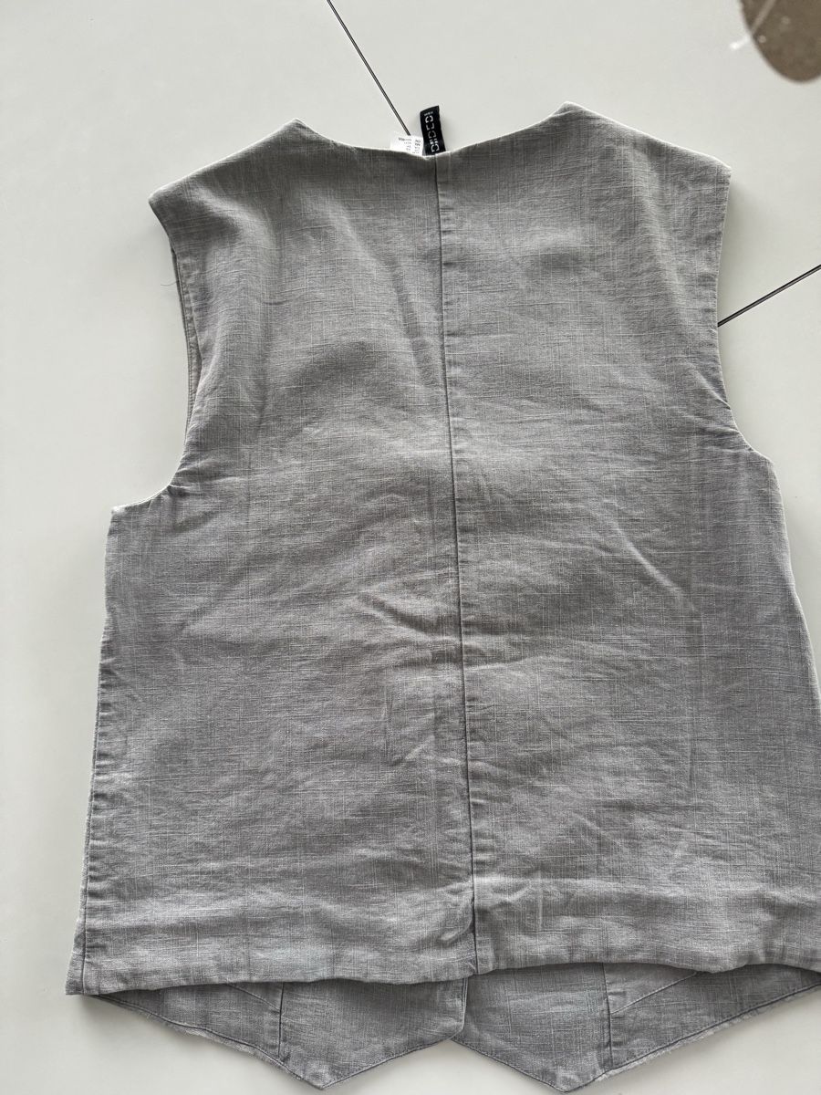 H&M Top: Süesses H&M Westchen Gr. XS, hellgrau, Leinenmix  – Nuovo (secondo la descrizione) da Arbon venduto da leu_g29t 3