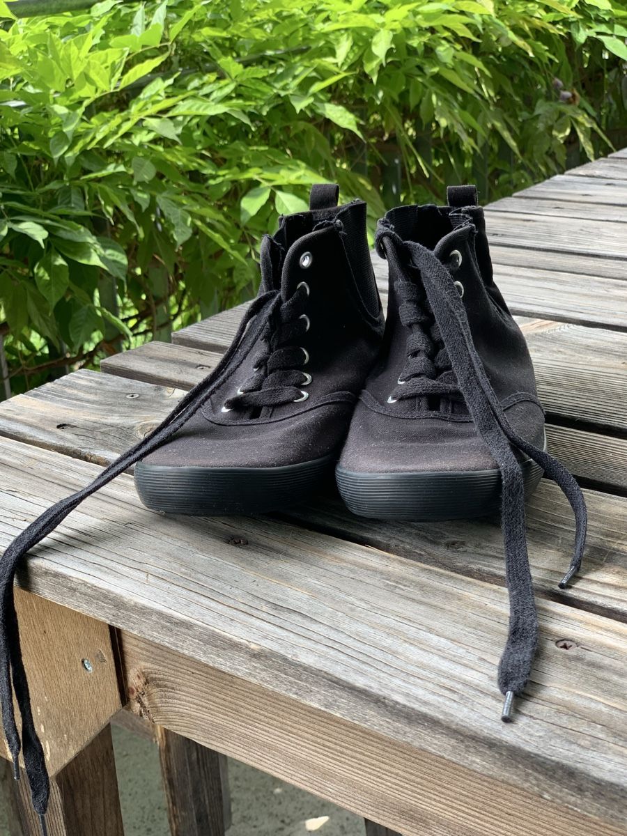 Damenschuhe: Schwarze Stoffschuhe – Gebraucht aus Uster von Flummi 2