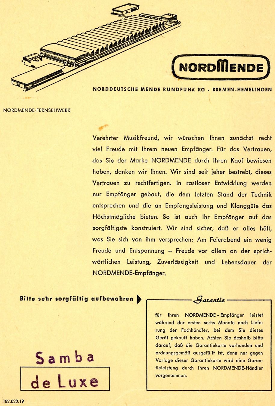 Radios: Rundfunk - Tüte Nordmende (D) – Gebraucht aus Einsiedeln von otm_7s5v