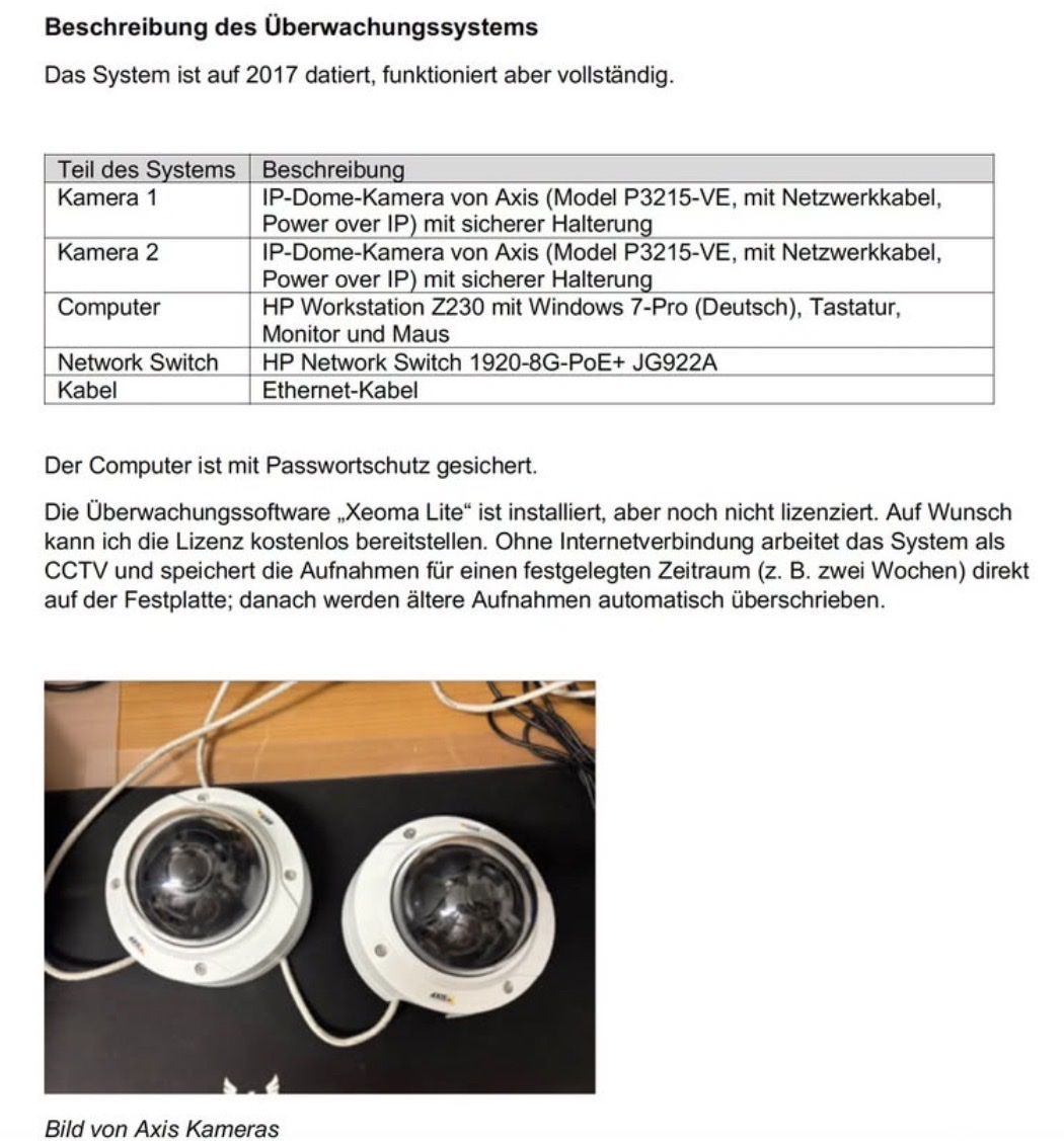 Axis Webcam: Axis IP Dome Cameras with Network Switch and Computer – Usato da Riehen venduto da giraldo01 5