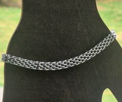 Bracciale uomo maglia grumetta acciaio nuovo