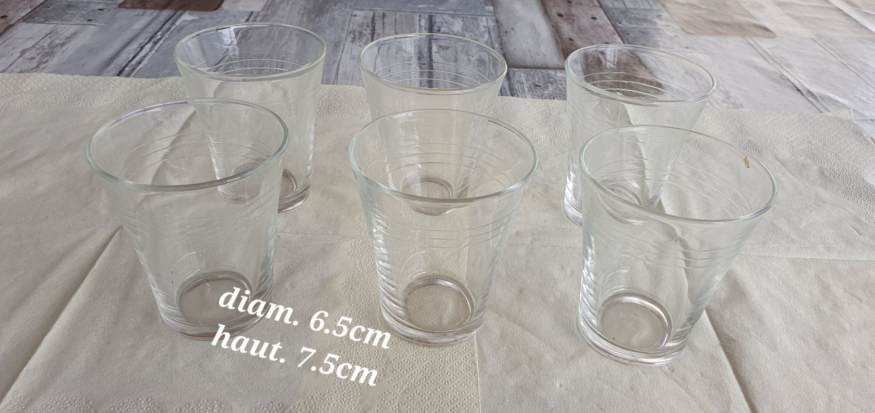 Bicchieri: 6 petits verres à eau/autre – Nuovo (secondo la descrizione) da Moutier venduto da mar_7nrw