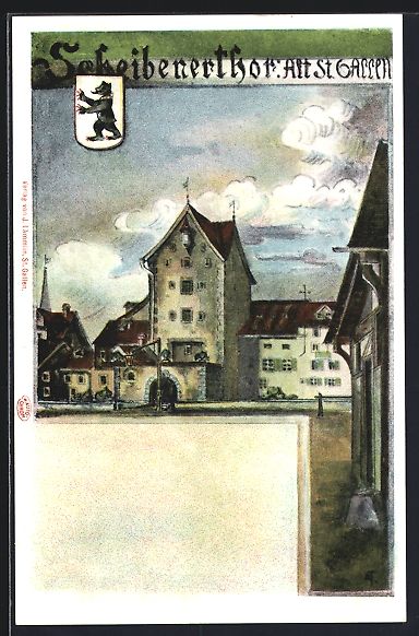 Cartoline postali: St. Gallen, Strassenpartie am Scheibener – Usato da Berlin venduto da bartko-reher