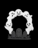 👻 Couronne Halloween – Fantômes & Cimetière 🎃