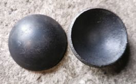 Eisenschale kugelig , Schweiss-Deckel,  48.3 x 3.0  mm