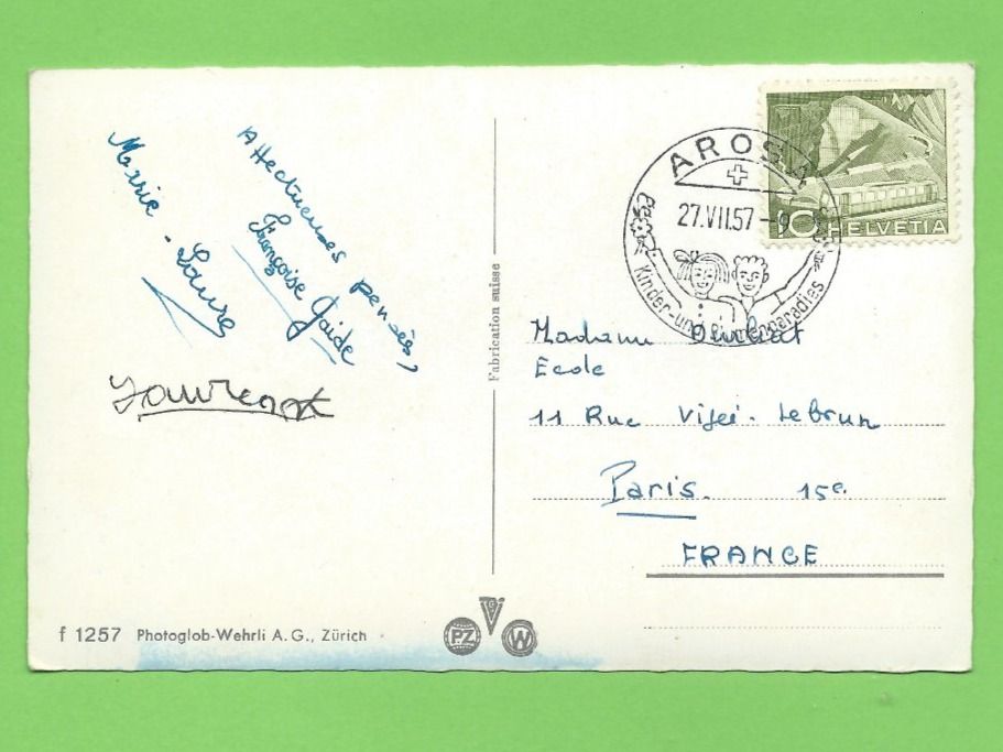 Cartoline postali: Arosa, Obersee – Usato da Zürich venduto da t24_de 1