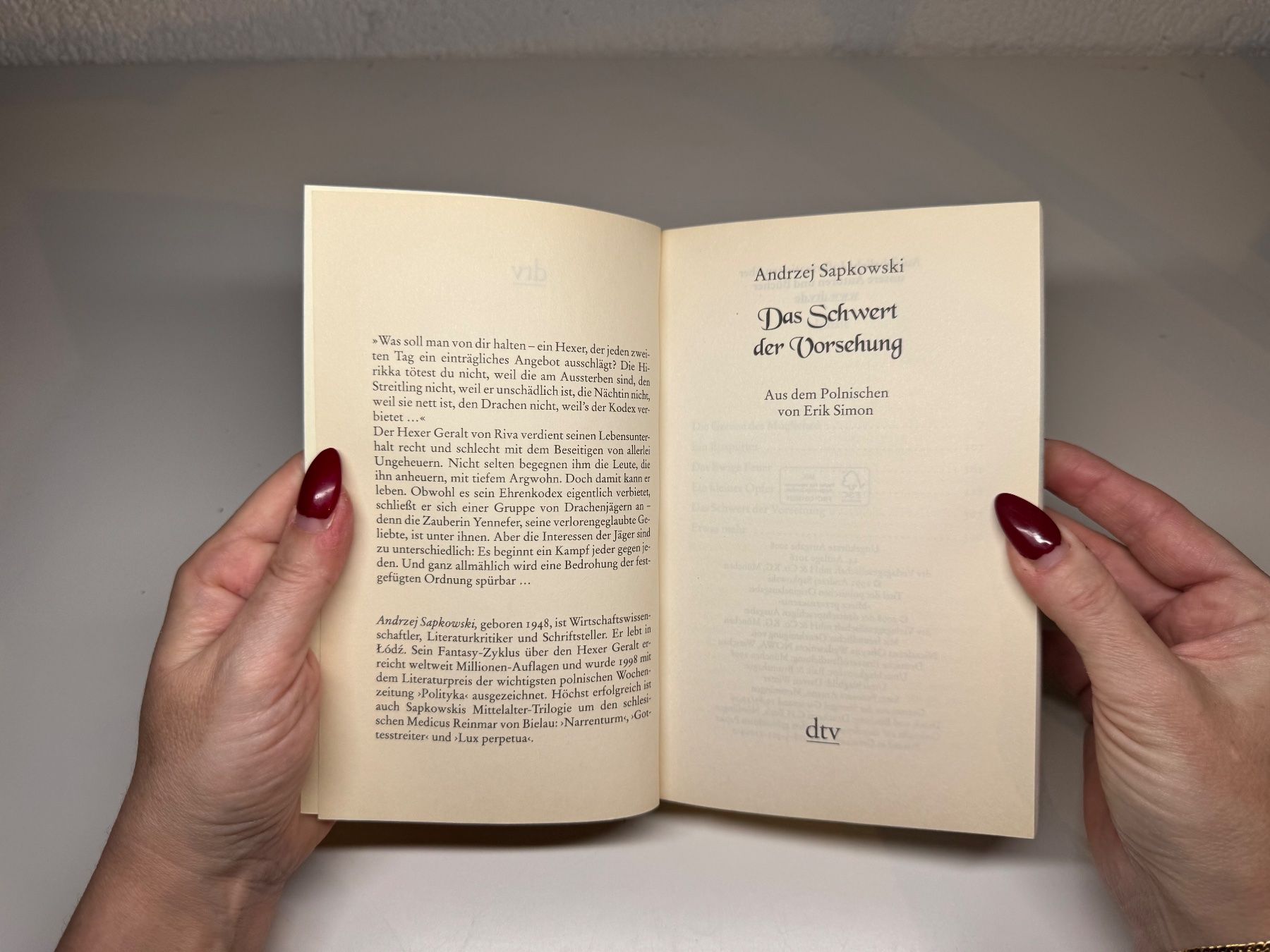 Libri: ROMAN: Andrzej Sapkowski, Das Schwerft der Vorsehung – Usato da Grosswangen venduto da Deutsche_Romane 2