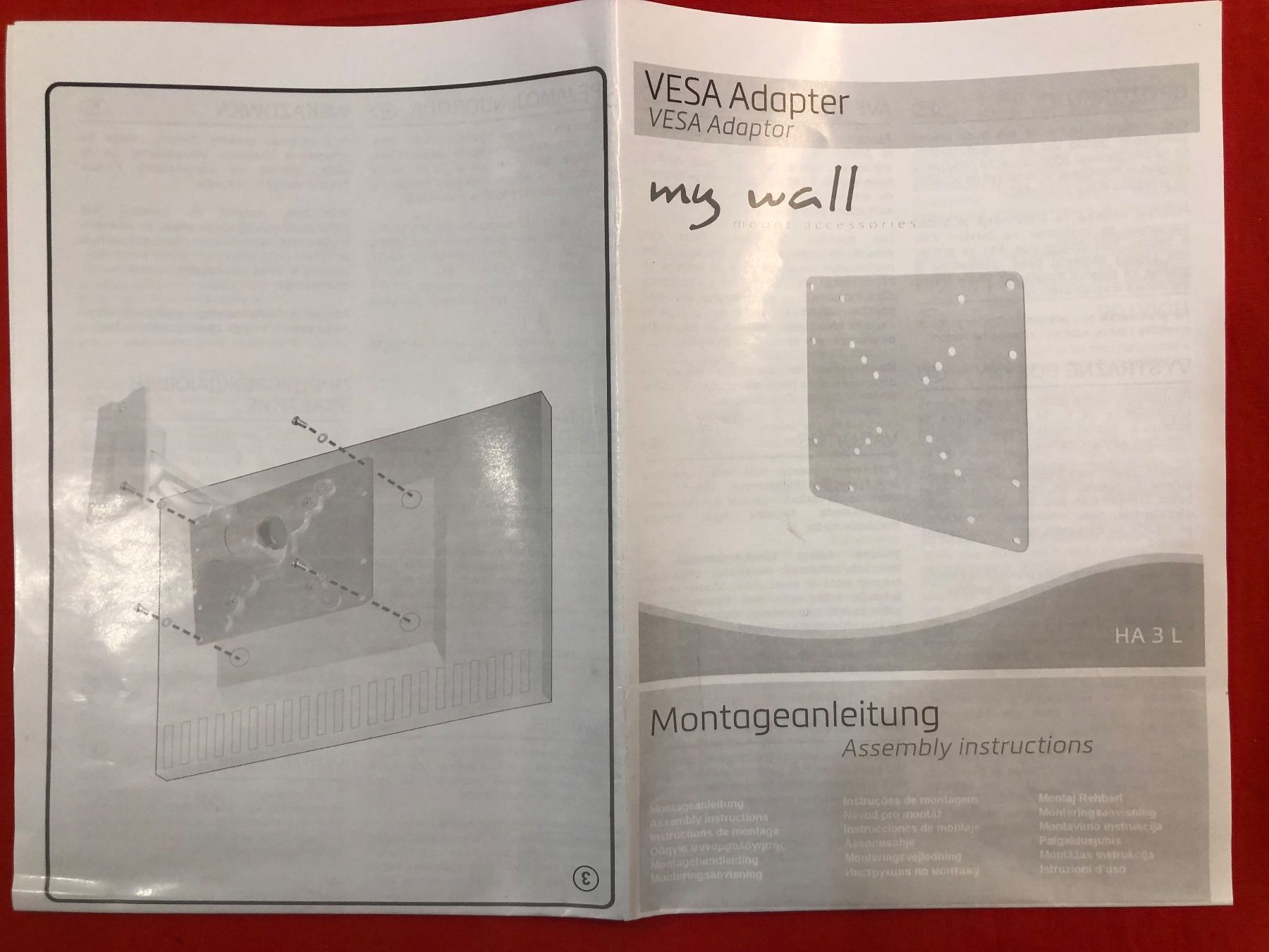 Supporti a parete: HA3L My Wall Vesa Montageplatte – Nuovo e nell'imballaggio originale da Neerach venduto da Arbimus 1