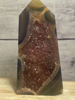 Amethyst-Achat Obelisk 533g