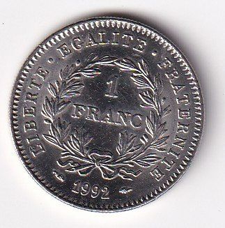 Toutes les monnaies: Frankreich 1 ffr 1992ss+ – D'occasion à Neuchâtel par karlpierrino 1