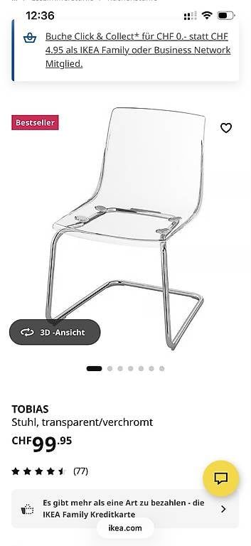 Sedie: Ikea Stuhl Tobias 6x – Usato da Basel venduto da pat_mx6g