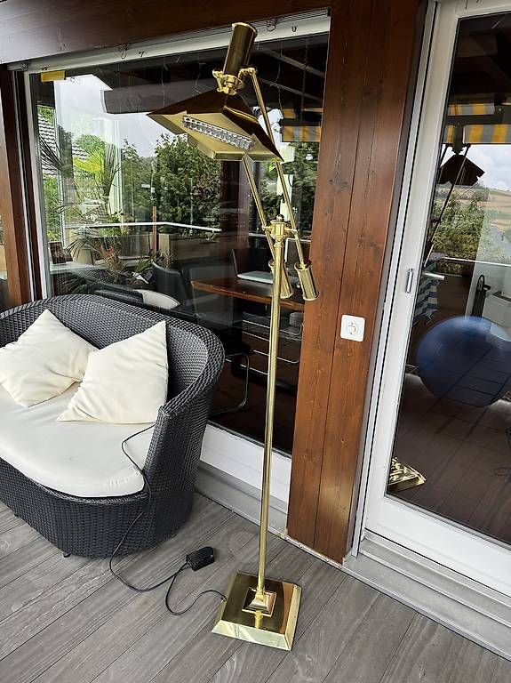 Lampes: Massive Messing-Stehlampe, Vintage, elegant & stabil – D'occasion à Sarmenstorf par Dennis_Bachmann 2