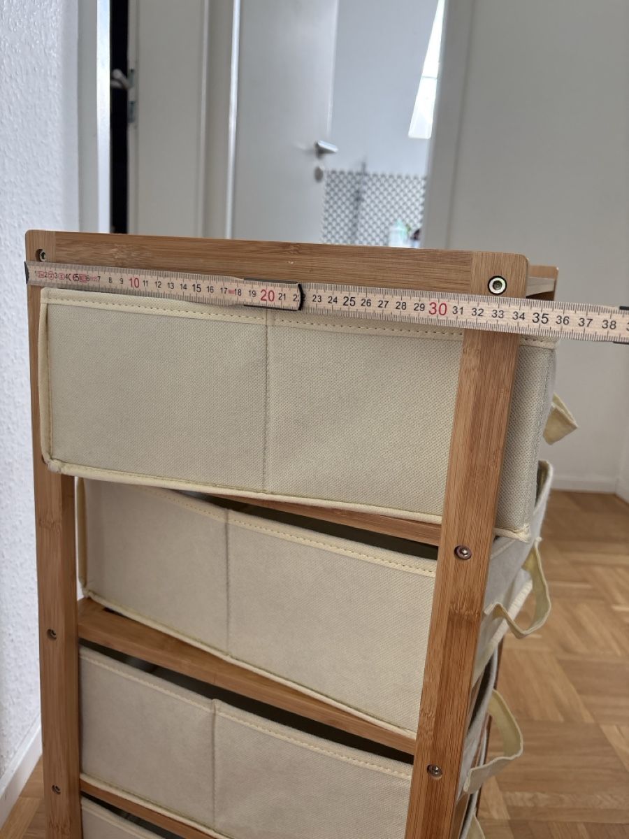Cassettiere: Schubladenschrank mit 4 Stoffschubladen hellbeige – Usato da Zürich venduto da mic_978d 5