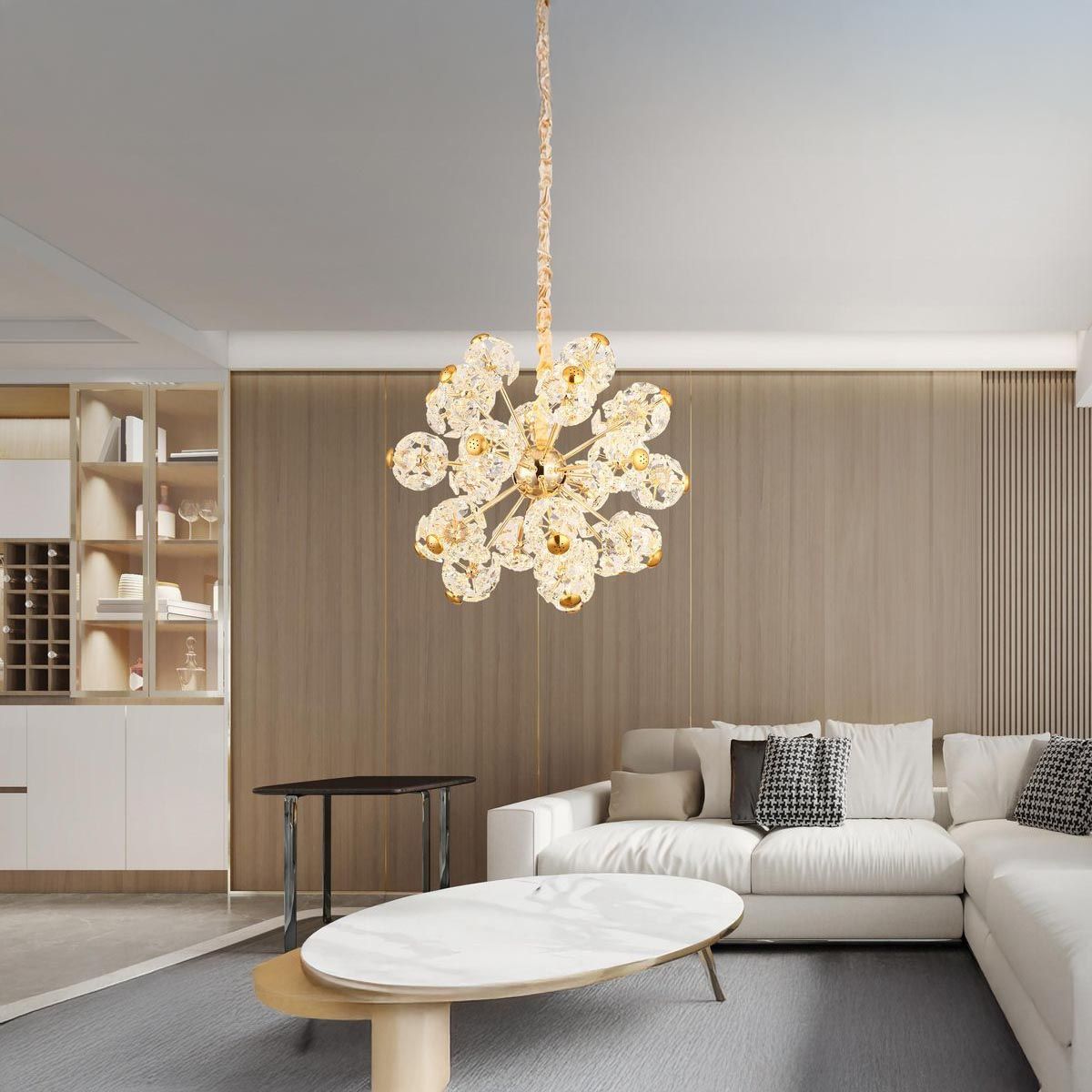 Lampadari & plafoniere: LED Pendelleuchte, Gold, 135 cm Höhe – Nuovo (secondo la descrizione) da Kreuzlingen venduto da Smart-Light 1