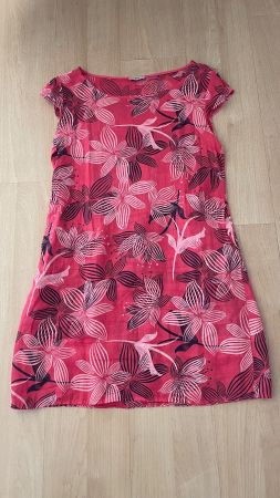 Leinenkleid mit Blumenmuster, Grösse L