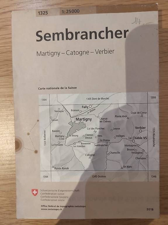 Bücher: Carte Swisstopo Sembrancher – Gebraucht aus Sion von tomguibert
