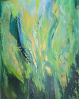 Gemälde auf Leinwand 100x80cm, goldenen Unikat!!!