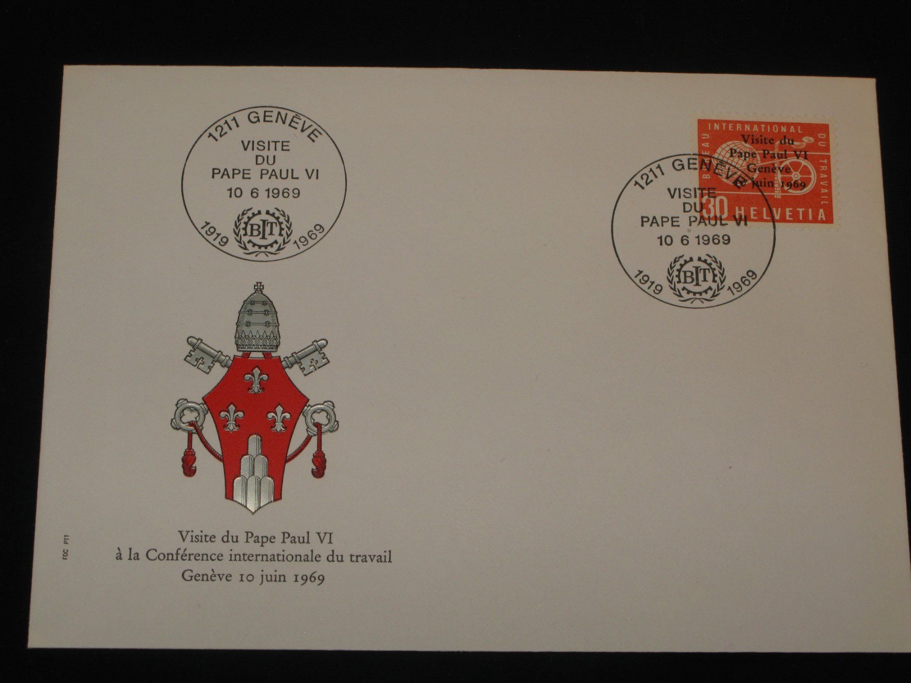 Alle Briefmarken: BIT Papstbesuch -.30 1969 FDC Nr. 104 – Gebraucht aus Riken AG von HEROWE