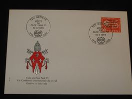 BIT Papstbesuch -.30 1969 FDC Nr. 104
