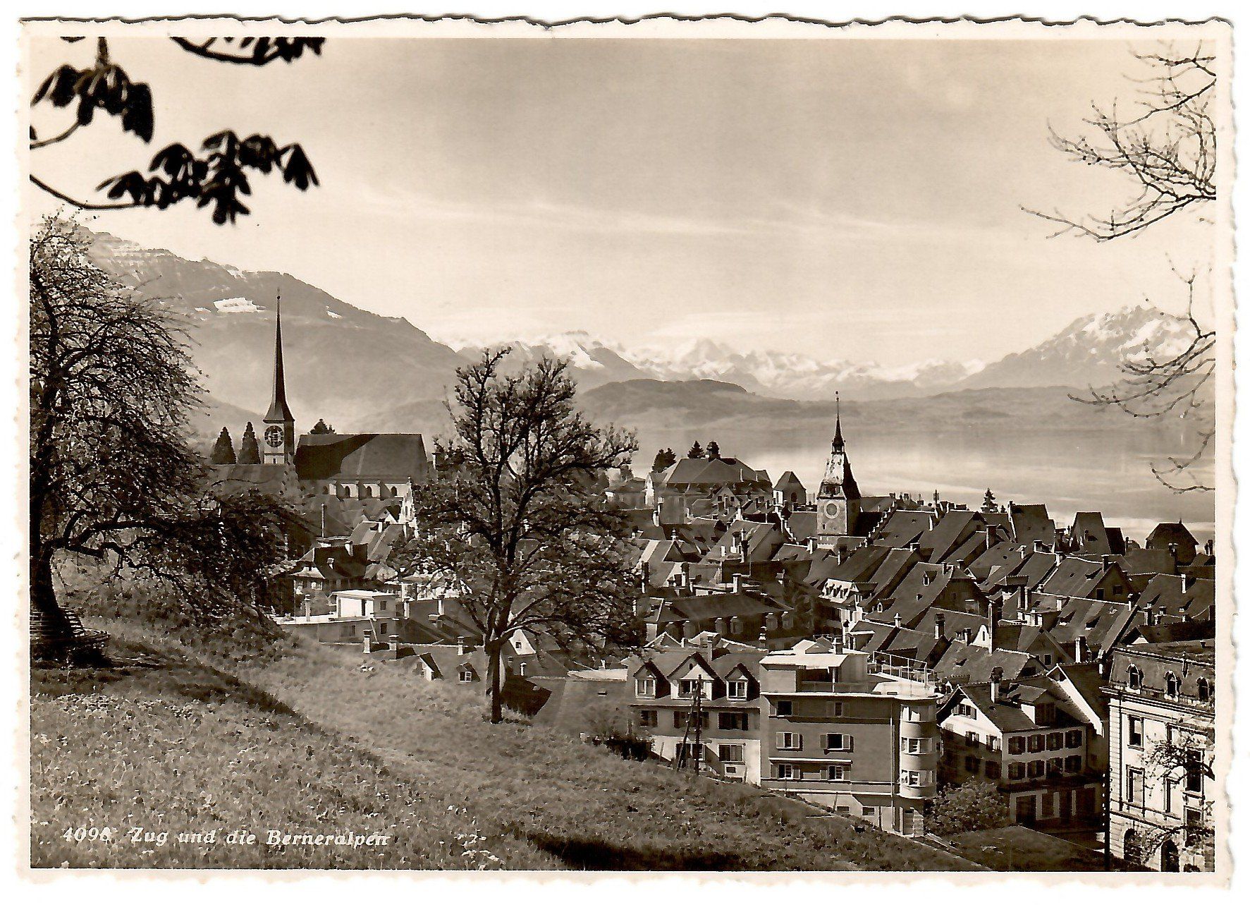 Ansichtskarten: Ansichtskarte Zug und die Berneralpen – Gebraucht aus Kerns von etma3
