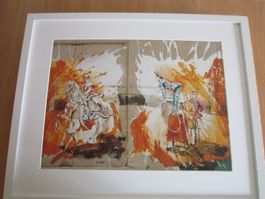 3 x Rolf Knie Kunstdrucke
