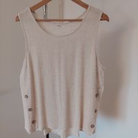 Neues XXL Top aus Baumwoll/Leinenmischung
