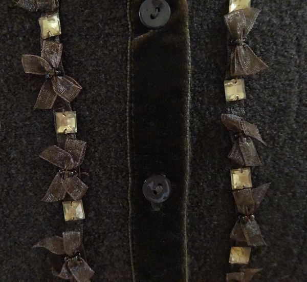 Giacche: Avantgarde - Strickjacke mit Perlen - braun - Grösse 40 – Usato da Zofingen venduto da Justizia_01 2