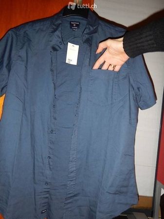 XL - L Camicia uomo casual nuovblu scuro