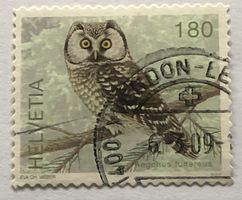 Nr. 1239 Dauermarken Einheimische Vögel Raufsskauz GESTEMPEL