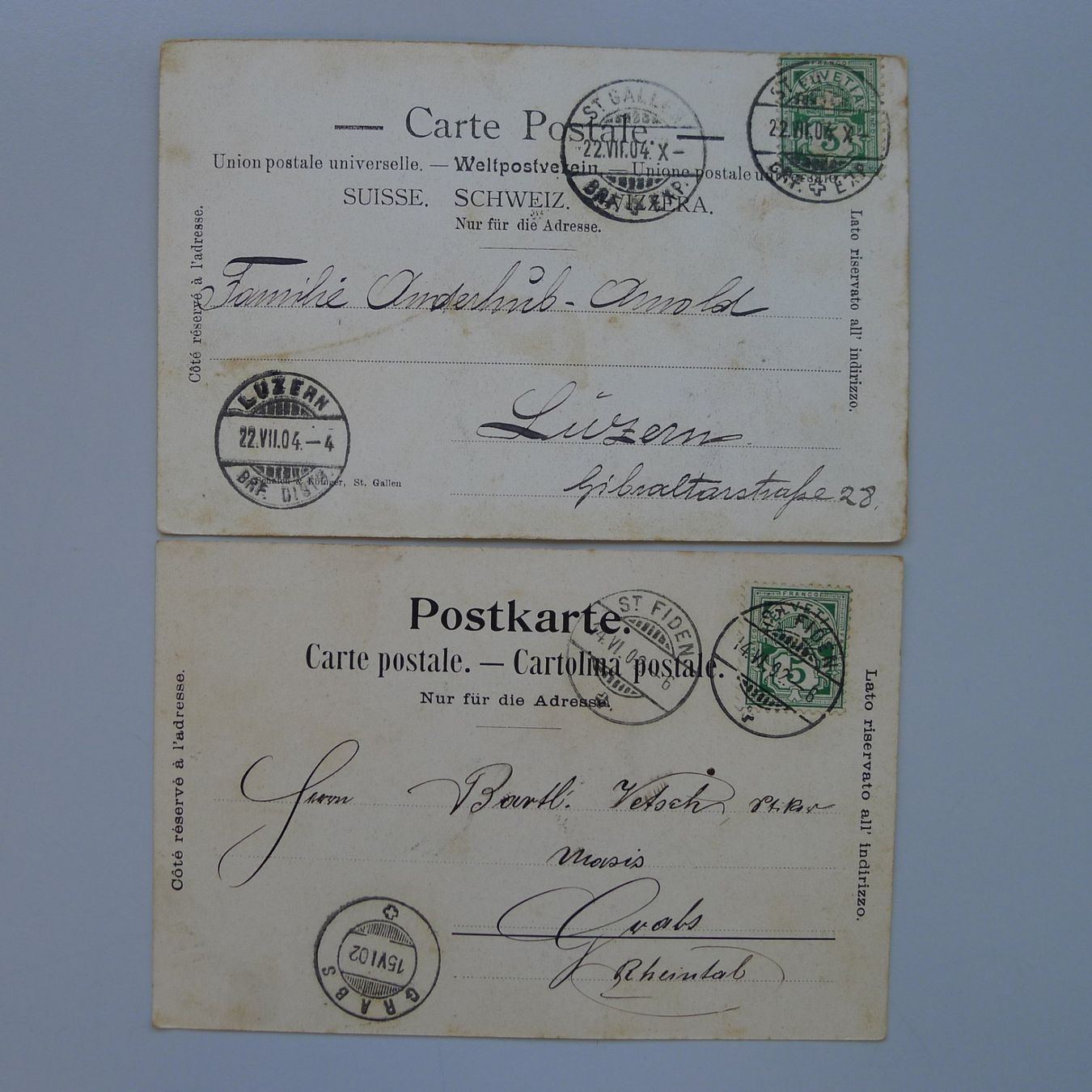 Cartoline postali: Sammlung ANSICHTSKARTEN etwas LITHO, total 53 Stück. – Usato da Sursee venduto da Luzernerraute 4