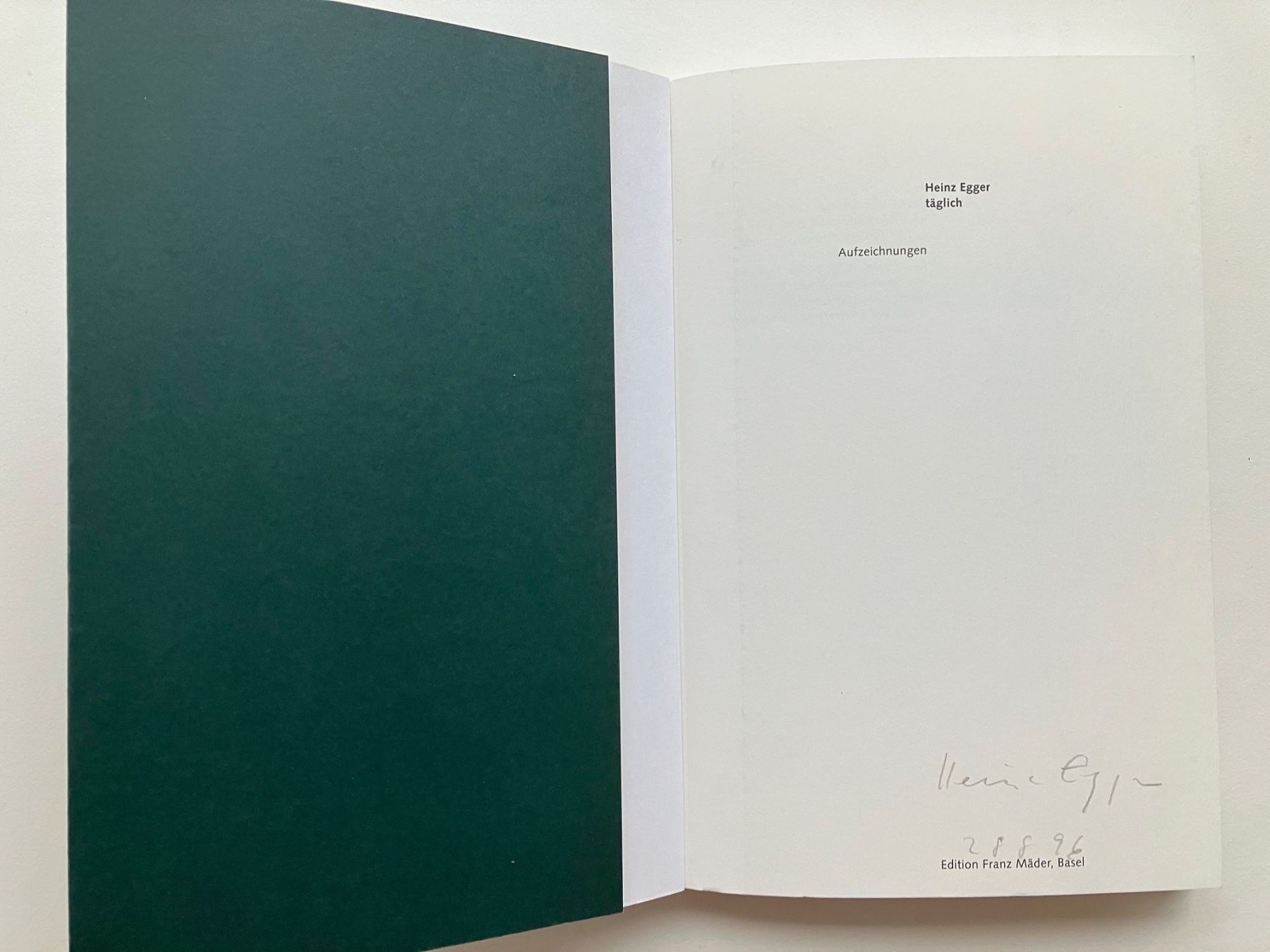 Libri: Heinz Egger – Usato da Basel venduto da artmax 1