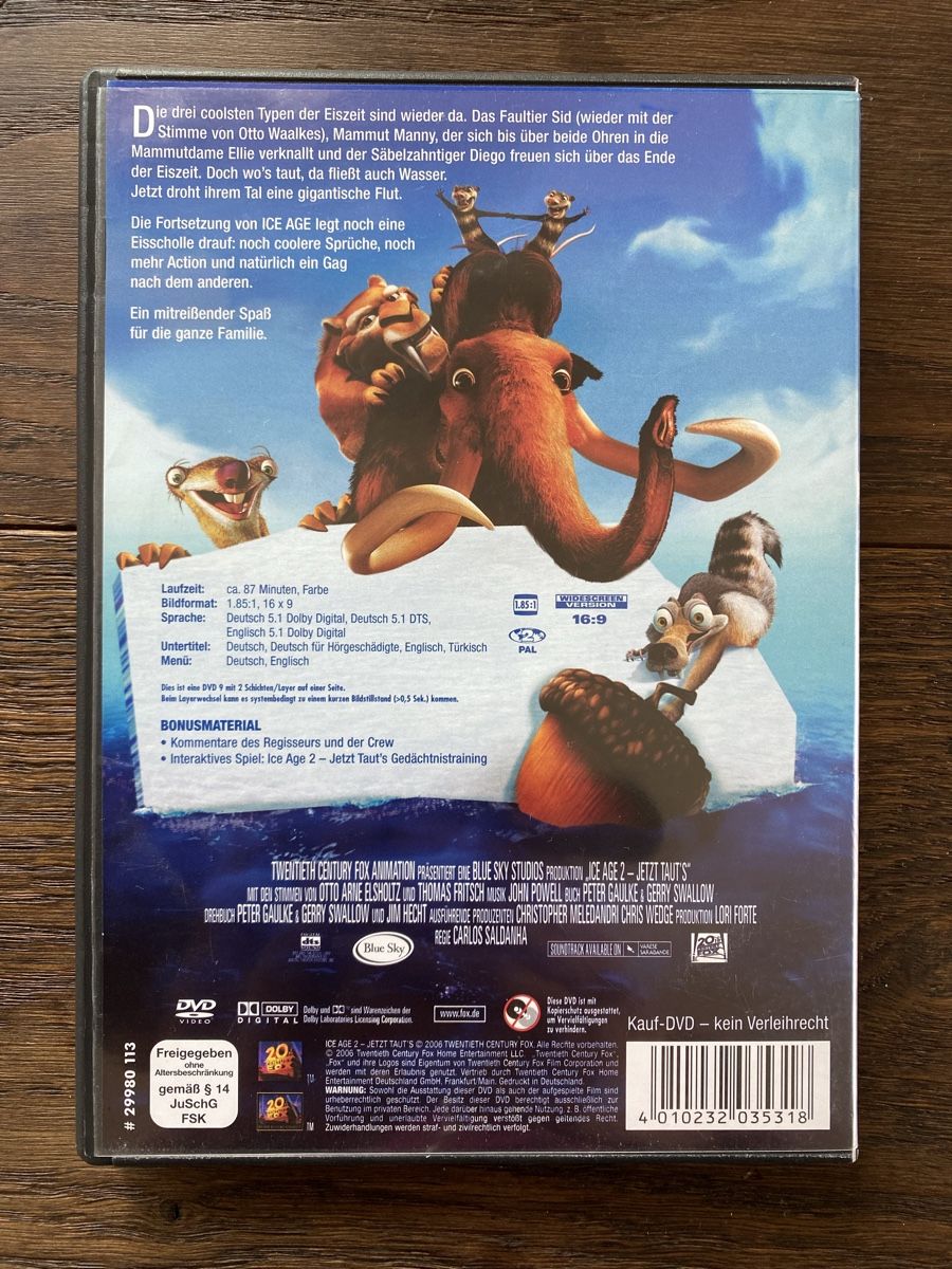 Tutti i DVDs: DVD Ice Age 2 – Usato da Pfäffikon ZH venduto da aveo14 1