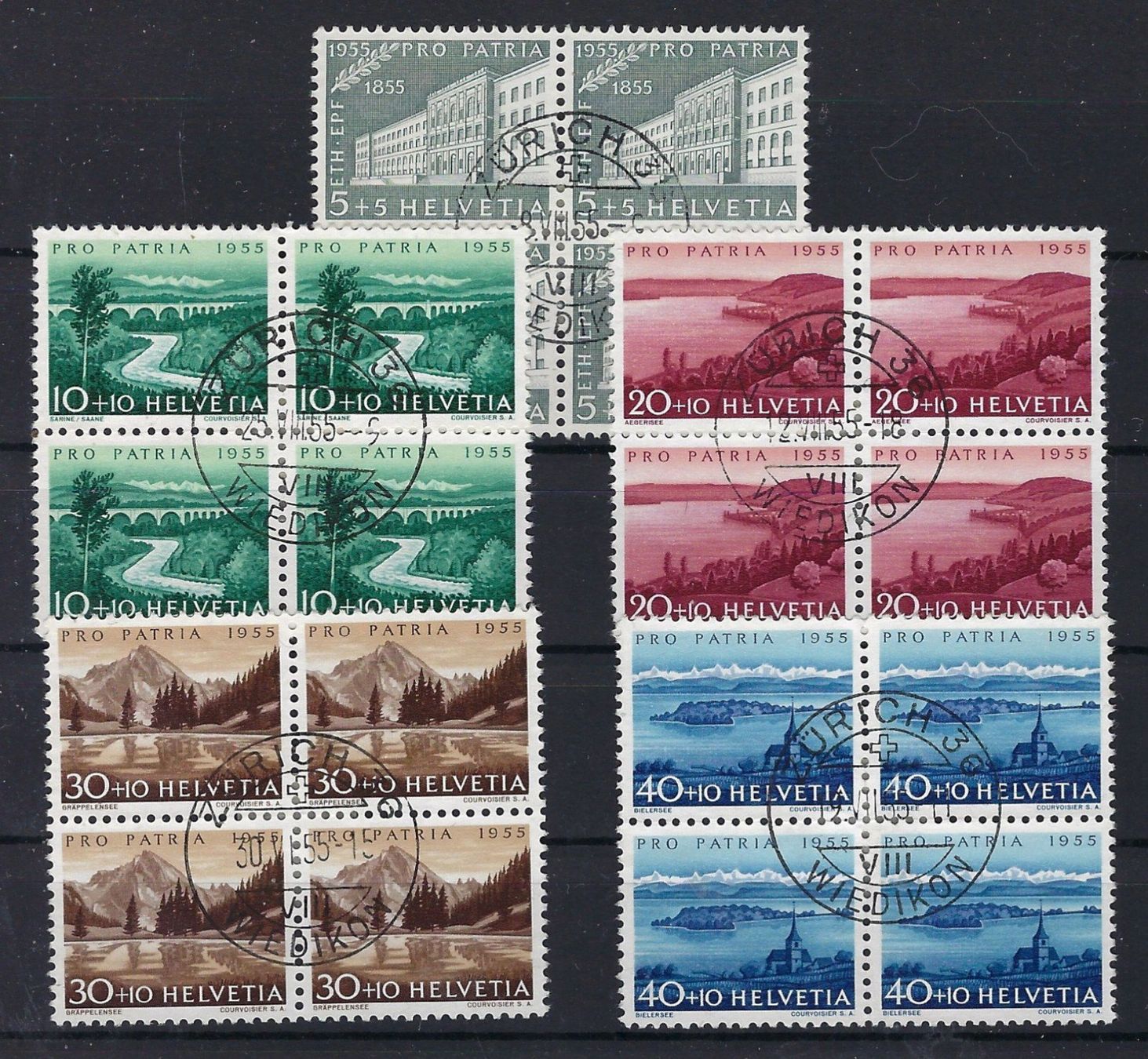 Tutti i francobolli: 1955 Pro Patria Viererblocks gestempelt   15949 – Usato da Lunden venduto da Animus999
