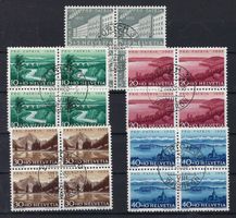 1955 Pro Patria Viererblocks gestempelt   15949