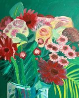 Blumenstrauss Gemälde, Original, Kunst, Sommerdeko!